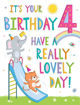 Picture of 4 TODAY BIRTHDAY CARD GIRL